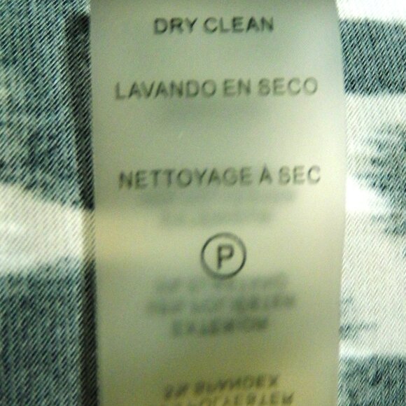 Calvin Klein Black White & Taupe Sleeveless Knotted V-Neck 1X Career Shell EUC - Picture 10 of 10